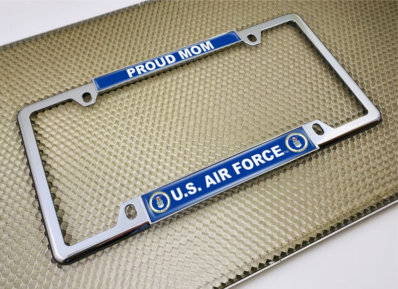 U.S. Air Force Proud Mom - Car Metal License Plate Frame